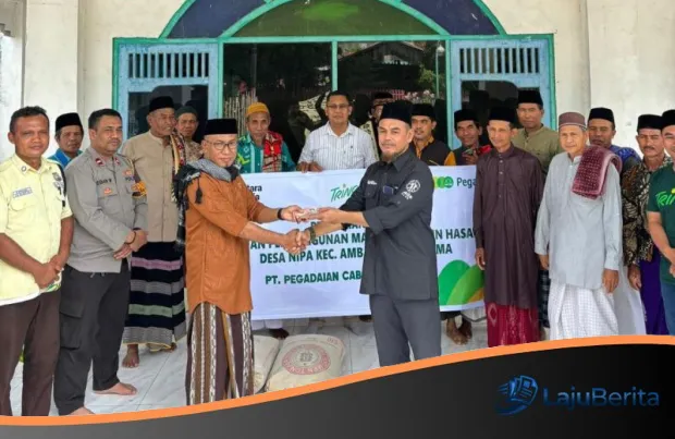 Sentuhan Berkah di Hari Buruh: Pegadaian Salurkan Bantuan Fasilitas Ibadah untuk Masjid Uswatun Hasanah di Ambalawi Bima