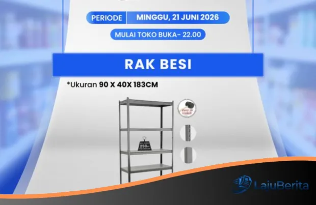 Promo Gila Transmart Full Day Sale: Rak Besi Serbaguna Turun Drastis di Bawah Rp 1 Juta!