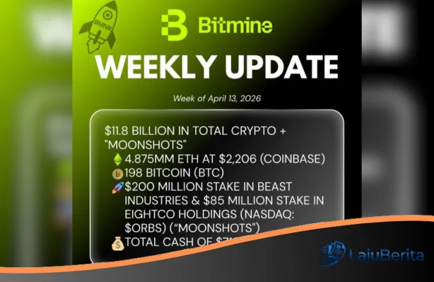 Ambisi Raksasa Bitmine Immersion: Amankan 4,87 Juta Token ETH dan Perkuat Dominasi Treasury Kripto Global